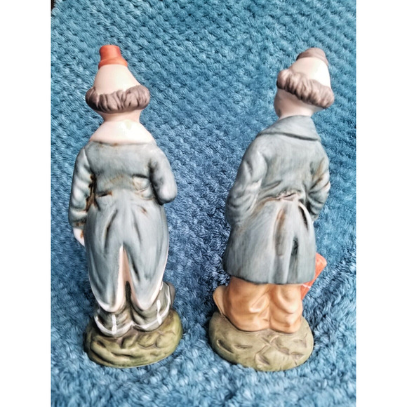 Set Of 2 Vintage Art Mark Porcelain Clown Figurines - Picture 7 of 13